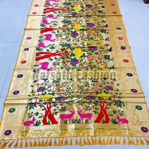 Multicolor Jacquard Weaving Soft Silk Saree