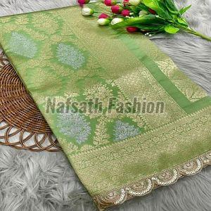 Zari Border Banarasi Katan Silk Saree