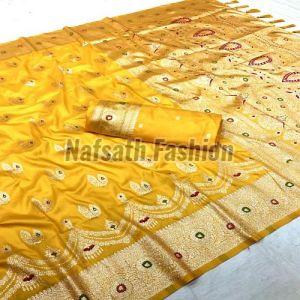 Zari Silk Blend Banarasi Saree