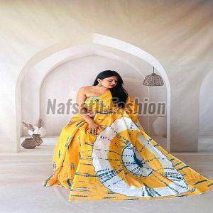 Party Wear Printed Pure Linen Saree