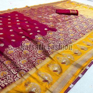 Ladies Zari Work Silk Saree