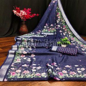 Fancy Soft Cotton Printed Saree