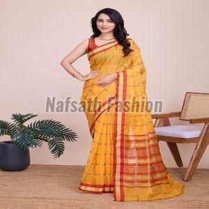 Kota Doria Zari Weave Saree