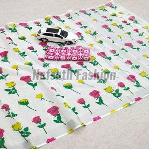 Digital Printed Linen Saree