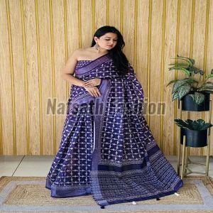 Handloom Cotton Printed Saree