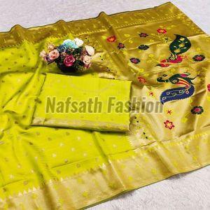 Multicolor Pure Silk Paithani Saree