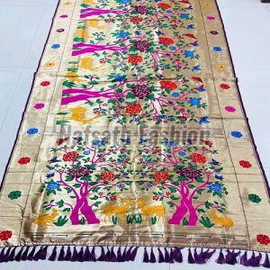 Multicolor Jacquard Weaving Soft Silk Saree