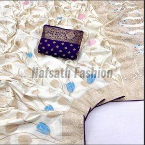 Meenakari Weaving Work Soft Dola Silk Saree