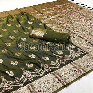 Zari Silk Blend Banarasi Saree