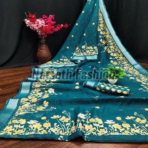 Fancy Soft Cotton Printed Saree
