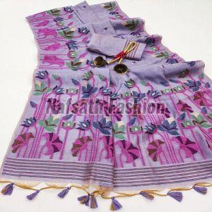 Ladies Cotton Muga Border Saree