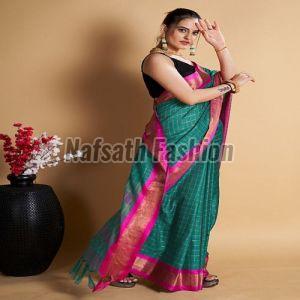 Multicolor Party Wear Soft Silk Saree