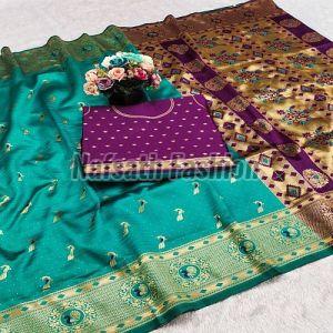 Multicolor Pure Silk Paithani Saree