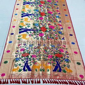 Multicolor Jacquard Weaving Soft Silk Saree