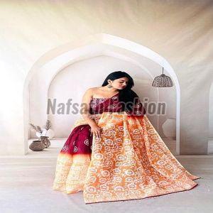 Party Wear Printed Soft Linen Saree