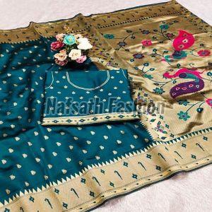 Ladies Printed Paithani Silk Saree