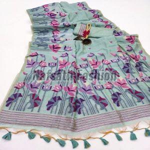 Ladies Cotton Muga Border Saree