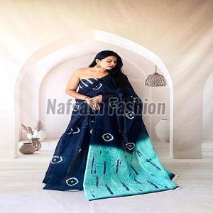 Party Wear Digital Printed Linen Saree