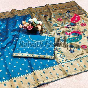 Multicolor Pure Silk Paithani Saree