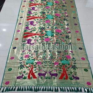 Multicolor Jacquard Weaving Soft Silk Saree