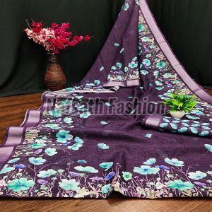 Fancy Soft Cotton Printed Saree
