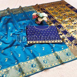 Ladies Printed Paithani Silk Saree
