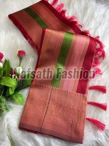 Multicolour Border Silk Contemporary Saree