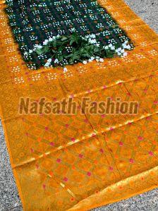 Zari Work Bandhani Silk Saree