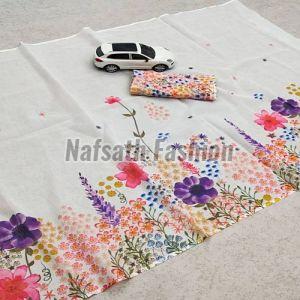Digital Printed Linen Saree