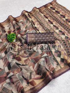 Ladies Printed Mono Cotton Saree
