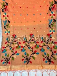 Weaving Work Cotton Silk Jamdani Saree