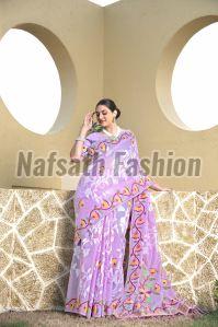 Jamdani Pure Cotton Printed Saree