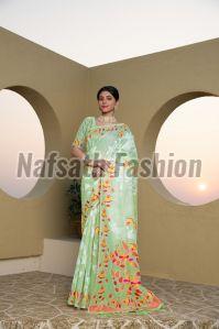 Jamdani Pure Cotton Printed Saree
