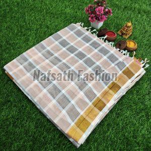 Pure Cotton Checked Saree