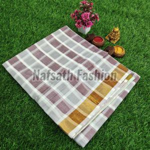 Pure Cotton Checked Saree