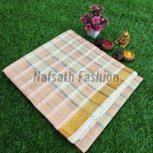 Pure Cotton Checked Saree