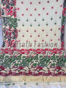 Weaving Work Cotton Silk Jamdani Saree