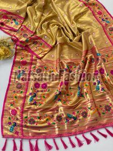 Semi Tissue Zari Weaving Soft Silk Saree