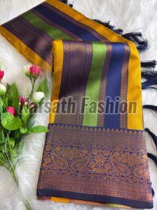 Multicolour Border Silk Contemporary Saree