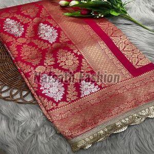 Zari Border Banarasi Katan Silk Saree