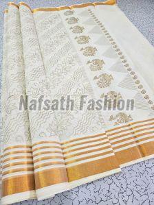 Kerala Cotton Printed Saree