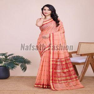 Kota Doria Zari Weave Saree
