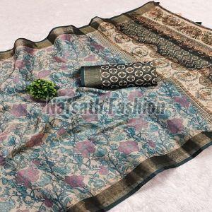 Ladies Printed Mono Cotton Saree