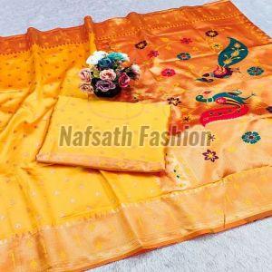 Multicolor Pure Silk Paithani Saree