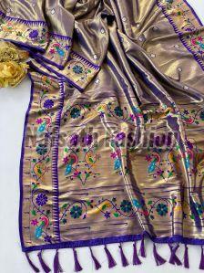 Semi Tissue Zari Weaving Soft Silk Saree