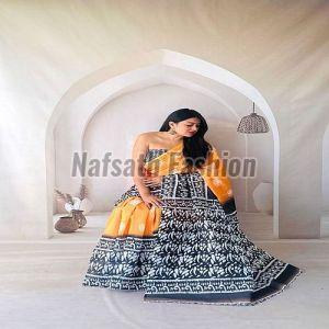 Party Wear Printed Soft Linen Saree