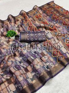 Ladies Printed Mono Cotton Saree