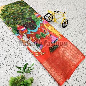Dola Silk Digital Printed Saree