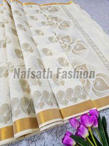 Kerala Cotton Printed Saree