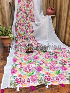 Ladies Digital Printed Cotton Saree